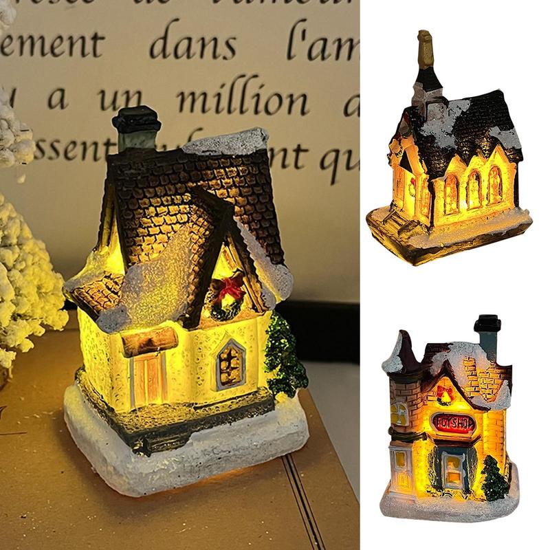 Collectible Vintage Lamps - Casas de aldeia de natal vintage
