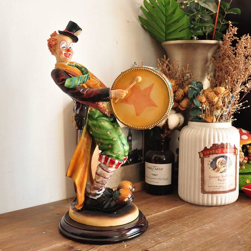 Vintage Collectible Clowns - Estatueta de Palhaço Artística Vintage Pintada